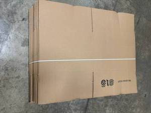(20) Corrugated Cardboard Boxes Stack - 18 x 16 x 12 in, ECT32C, Recycled Packaging Material