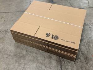 (25) 7 x 11.5 x 11 Liberty Packaging 200# Triple-Wall Corrugated Cardboard Boxes- Stacked Bundle