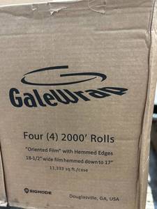Signode GaleWraps Four (4) 2000 Rolls Oriented Film with Hemmed Edges