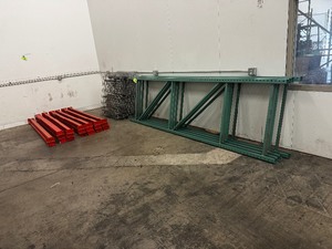 Industrial Pallet Rack System - Multi-Bay, Adjustable Levels & Wire Decking (Racking will be disassembled for pick up)