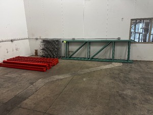 Industrial Pallet Rack System - Multi-Bay, Adjustable Levels & Wire Decking (Racking will be disassembled for pick up)