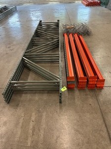 Industrial Pallet Racking System - Steel Uprights and Beams for Warehouse Storage (Racking will be disassembled for pick up)