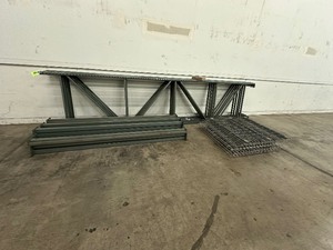 Industrial Pallet Racking System with Wire Decking - Warehouse Shelving (Racking will be disassembled for pick up)