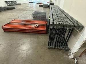 Industrial Pallet Racking System - Steel Uprights with Beams (Warehouse Storage) (Racking will be disassembled for pick up)