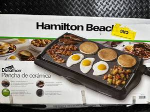 Hamilton Beach Durathon Ceramic Griddle 38521G Open Box