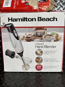 Hamilton Beach 59762F 2-Speed Hand Blender with Whisk & Blending Wand Attachments - Open Box