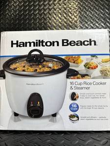 Hamilton Beach 16-Cup Rice Cooker & Steamer - Open Box, Not Sealed