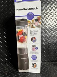 Hamilton Beach Personal Blender with 14 oz Jar & Travel Lid - Open Box, Not Sealed