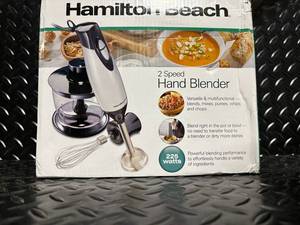 Hamilton Beach 2-Speed Hand Blender Open Box with 3 Attachments