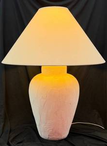 American Lamp Company Ceramic Table Lamp with Textured Base & Shade (Circa 1985)