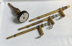 Antique Gas Lantern Mantle Regulator Valve Kit with Brass Tubing and Fittings