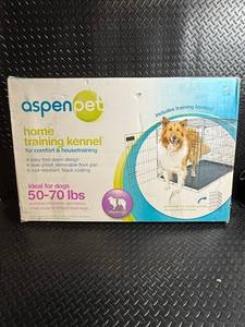 Aspen Pet Home Training Kennel for Comfort & Housetraining - Ideal for Dogs 50-70 Lbs
