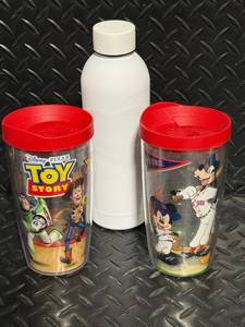 Tervis Disney Pixar Toy Story Tumblers & White Insulated Water Bottle (Lot of 3)