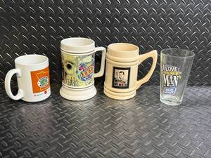 Scottys Brewhouse Mug - Super Bowl XXIV Mug - State of Hockey Mug - Bud Light Glass (Lot of 4)
