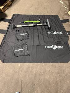 FrostGuard Plus Windshield Frost Protection Mat Kit - Snow Brush & Squeegee