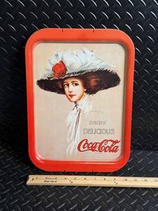 Coca-Cola Tin Advertising Tray - Drink Delicious Vintage Wall Display