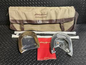 Eddie Bauer Horseshoes Game Set with Carry Bag & Official Rule Book