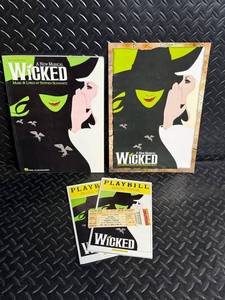 Two Wicked Broadway Programs & Playbill Collection - Original Broadway Company, Souvenir Book Gershwin Theatre Hal Leonard Sheet Music