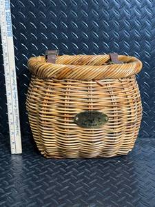 Nantucket Bike Basket Co. Handwoven Wicker Front Bike Basket with Leather Straps