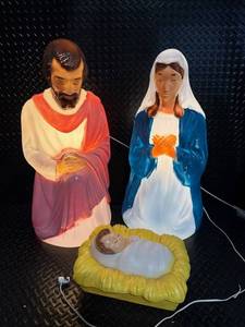 General Foam Plastics Nativity Figures - Mary, Joseph & Baby Jesus (3-Piece Set)