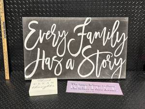 Wall Hangings Every Family Has a Story, Think Clean Thoughts & The Future Belongs to Those Who Believe in Their Dreams (Lot of 3)
