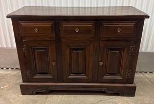 Traditional Wood Sideboard Cabinet with 3 Drawers and 3 Doors
