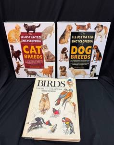 Bird, Cat & Dog Breeds Encyclopedias (Lot of 3)