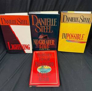 Danielle Steel Titles & Barbara Taylor Bradford - Lightning, No Greater Love, Impossible, A Secret