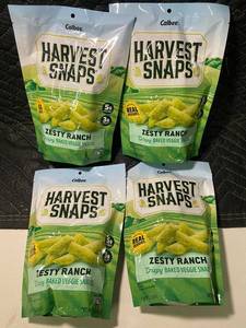 IN 5 - Harvest Snaps Zesty Ranch Crispy Baked Veggie Snacks (Lot of 4)