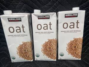 AS 3 - Kirkland Signature Organic Oat Beverage - Non-Dairy Made With Rolled Oats (Lot of 3)