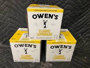 BP - OWENS CLASSIC LEMONADE - 4 Cans Per Box, 8.2 FL OZ Each - 3 Boxes