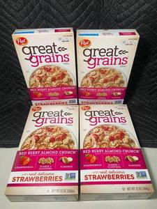 WA 3 - Post Great Grains Red Berry Almond Crunch Cereal (Lot of 4)