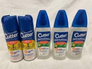 Cutter Insect Repellent Unscented & Skinsations (Lot of 5)