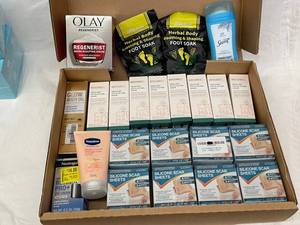OLAY Regenerist Micro-Sculpting Cream & Biossance Squalane & Serums Silicone Scar Sheets