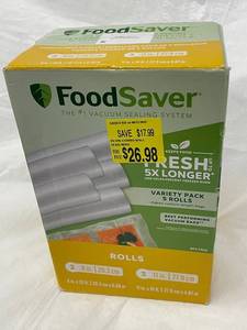 FoodSaver 5 Roll Variety Pack Vacuum Sealing Bags - 8 in x 20 ft & 11 in x 16 ft