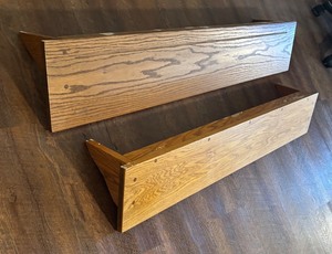 LLBR - Two Oak Wooden Wall Shelves