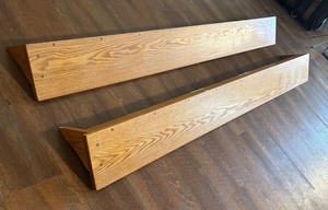 LLBR - Two Six Foot Oak Wall Hanging Shelves