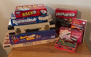 LLBR - Games Galore including Rack-O, Rummikub, Catch Phrase, Dominoes and More