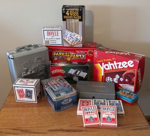 LLBR - Hoyle, Cardinal & Milton Bradley Family Games Assortment - Dominoes, Cards & More