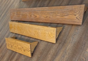 LLBR - Trio of Oak Wall Mounted Shelves