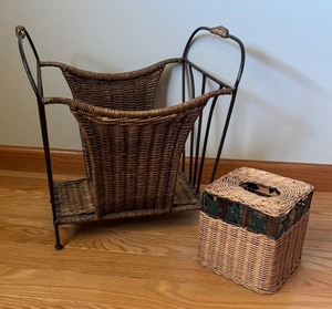 BR1 - Woven Bin with Tissue Holder