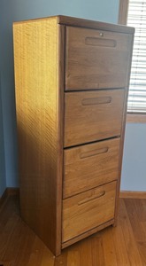 P - Four-Drawer Wooden File Cabinet