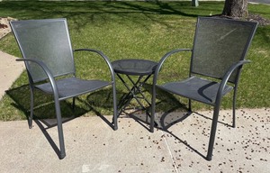 G - Outdoor Patio Table & Two Chairs Set