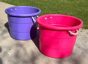 G - Two Plastic Tubs with Rope Handles