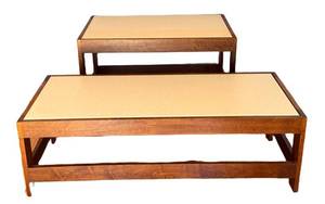 Pair of Vintage Walnut Tables