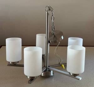 K - Patriot Lighting 5-Light Indoor Chandelier MV2439SN Satin Nickel Finish