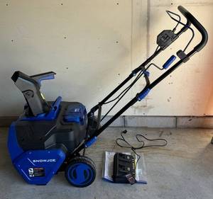 G - Snow Joe Cordless 40V Snow Blower with Battery, Charger & Manual