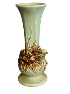 K2 - Vintage McCoy Pottery Nesting Birds Vase - 1940s-1950s