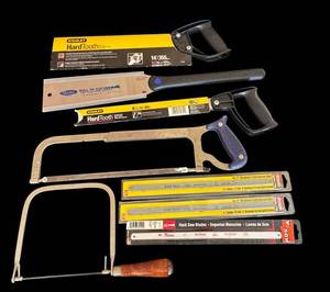G - Stanley HardTooth Hacksaw Blades & Assorted Cutting Tools - Mixed