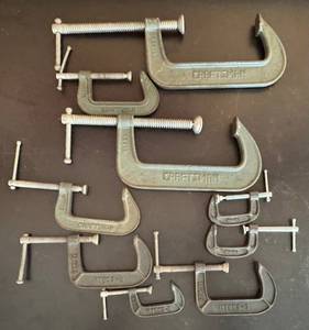 G - Craftsman Assorted Metal Clamps - C-Clamps & Bar Clamps